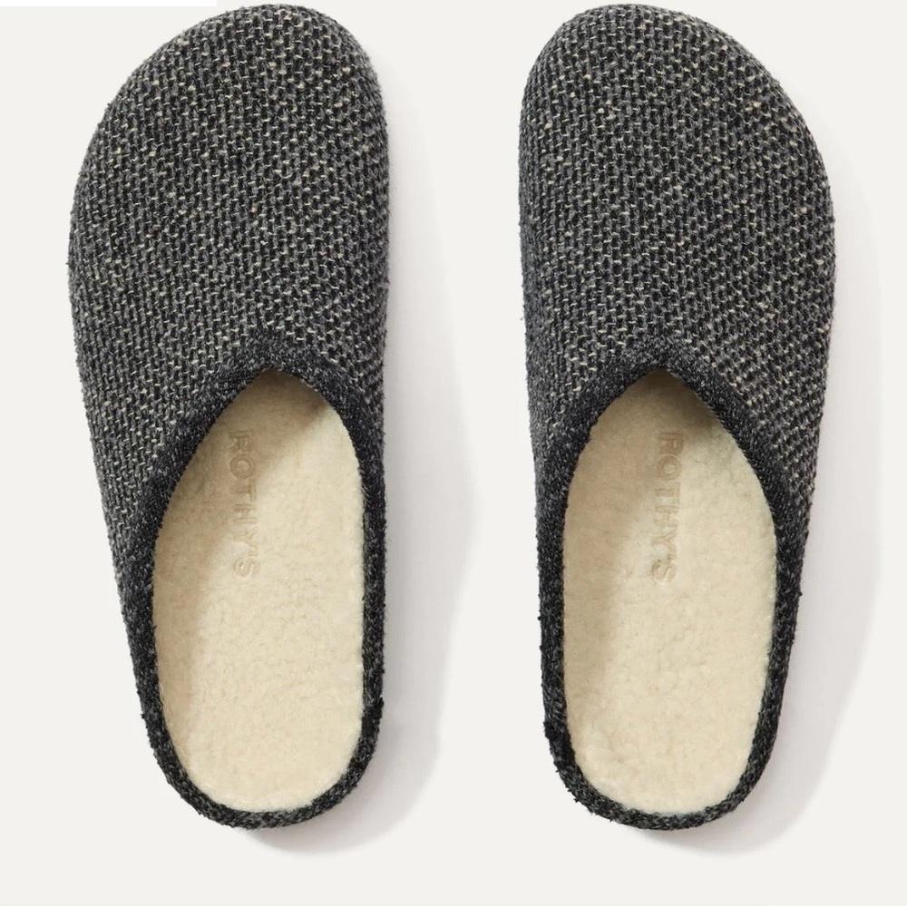 Rothy's cozy clogs Color Black Sesame Bouclé size 11 - Picture 2 of 5